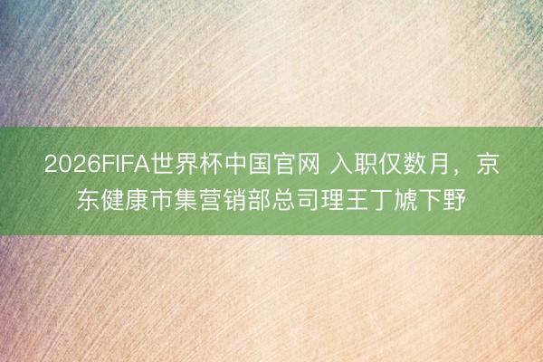 2026FIFA世界杯中国官网 入职仅数月，京东健康市集营销部总司理王丁虓下野