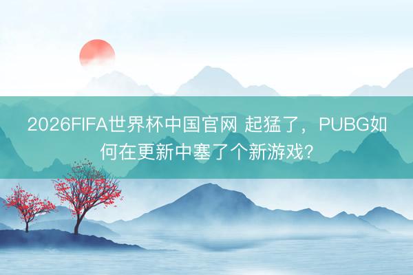 2026FIFA世界杯中国官网 起猛了，PUBG如何在更新中塞了个新游戏？