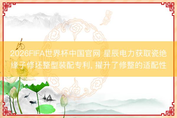 2026FIFA世界杯中国官网 星辰电力获取瓷绝缘子修坯整型装配专利， 擢升了修整的适配性