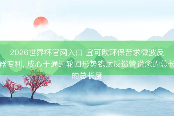 2026世界杯官网入口 宜可欧环保苦求微波反馈器专利， 成心于通过轮回形势镌汰反馈管说念的总长度
