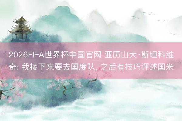 2026FIFA世界杯中国官网 亚历山大·斯坦科维奇: 我接下来要去国度队， 之后有技巧评述国米